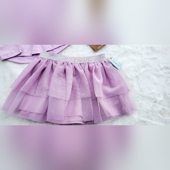 Purple Dog Print Top and Skirt Set Size 2T - Picture 7 of 7